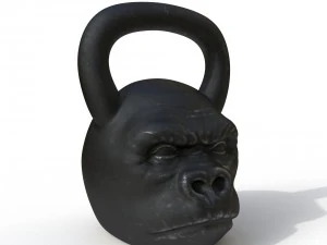 обезьяна с гирей 3D Модель