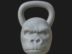 обезьяна с гирей 3D Модель