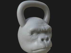 обезьяна с гирей 3D Модель