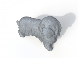 statuette dog Model 3D