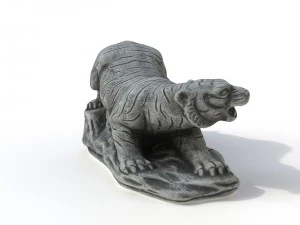 statuette tiger 3D Model