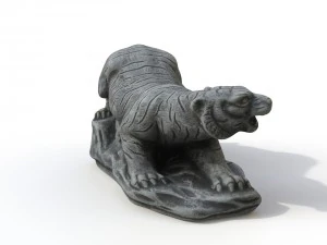 statuette tiger 3D Model