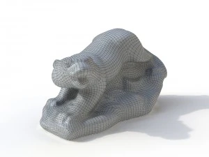 statuette tiger 3D Model