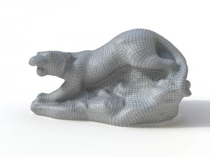 statuette tiger 3D Model