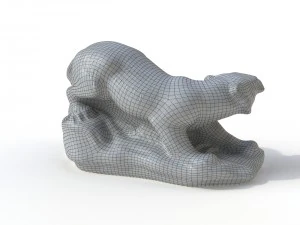 statuette tiger 3D Model