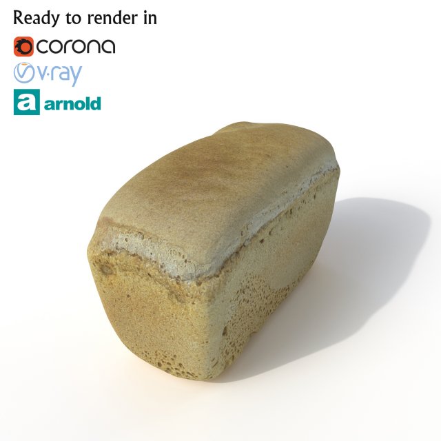 bread 3D Модель .c4d .max .obj .3ds .fbx .stl .blend