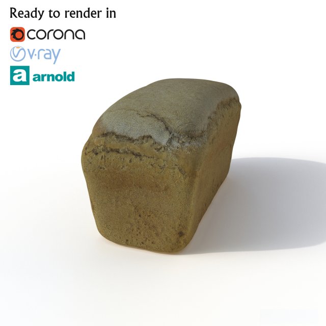 bread 3D 모델 .c4d .max .obj .3ds .fbx .stl .blend 