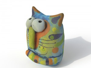 statuette cat 3D Модель