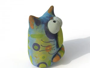 statuette cat 3D Model