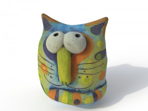 statuette cat 3D Модель