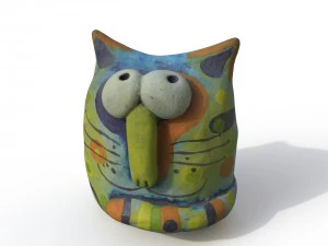 statuette cat 3D Model