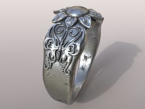 ring butterfly Model Cetak 3D