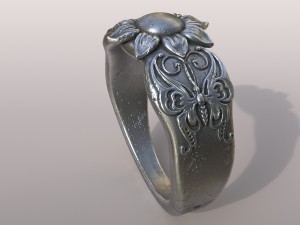 ring butterfly Model Cetak 3D