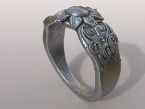 ring butterfly Model Cetak 3D