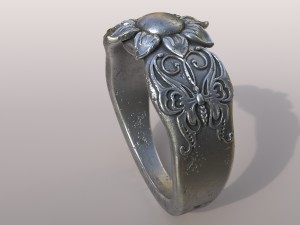 ring butterfly Model Cetak 3D