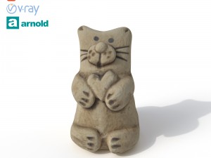 statuette cat 3D Model