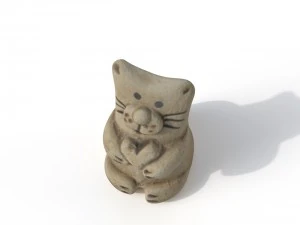 statuette cat 3D Model