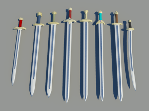 medieval sword pack 3D Model
