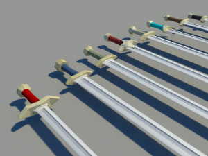 medieval sword pack Modèle 3D