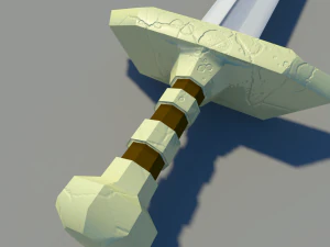 free medieval stylelized sword 3D Model