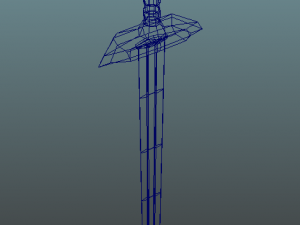 free medieval stylelized sword 3D Model
