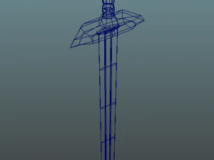 free medieval stylelized sword 3D Model