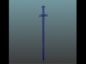 free medieval stylelized sword 3D Model