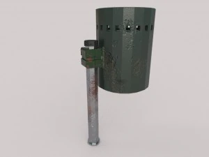 zardzewiały stary śmietnik Model 3D
