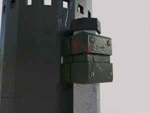 rusty old dustbin Model 3D