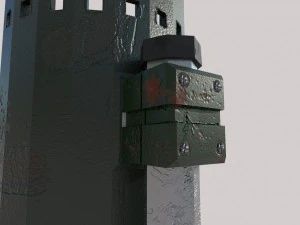 rusty old dustbin 3D Model