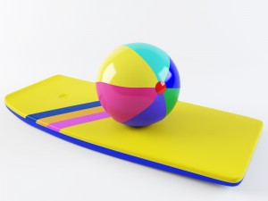 beach set 3D मॉडल