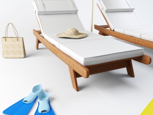 beach set 3D मॉडल