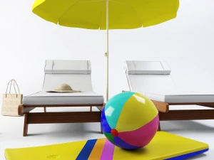 beach set 3D Model