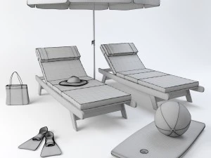beach set 3D Model