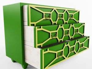 commode emerald 3d model 3D Model