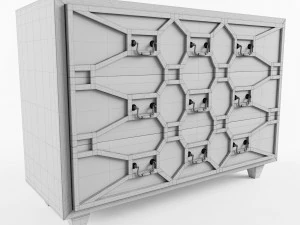 commode emerald 3d model 3D Model