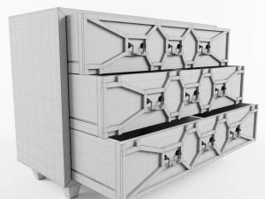 commode emerald 3d model 3D Model