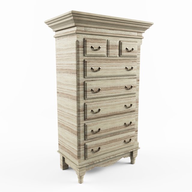 commode ivory 3d model 3D Model .c4d .max .obj .3ds .fbx .stl .blend 