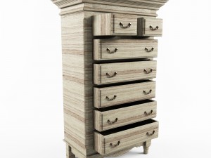 commode ivory 3d model 3D Model