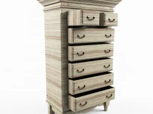 commode ivory 3d model 3D Model