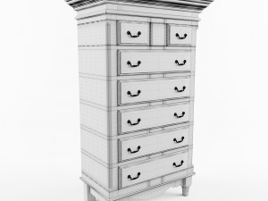 commode ivory 3d model 3D Model