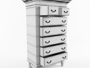 commode ivory 3d model 3D Model
