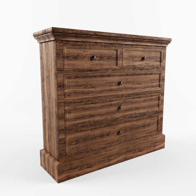 commode odelie low-poly 3d model 3D Model .c4d .max .obj .3ds .fbx .stl .blend 