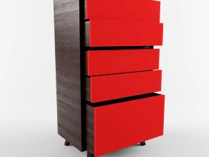 3D модель низкополигональная модель комода Пармы 3D Модель