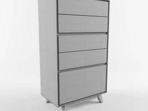 3D модель низкополигональная модель комода Пармы 3D Модель