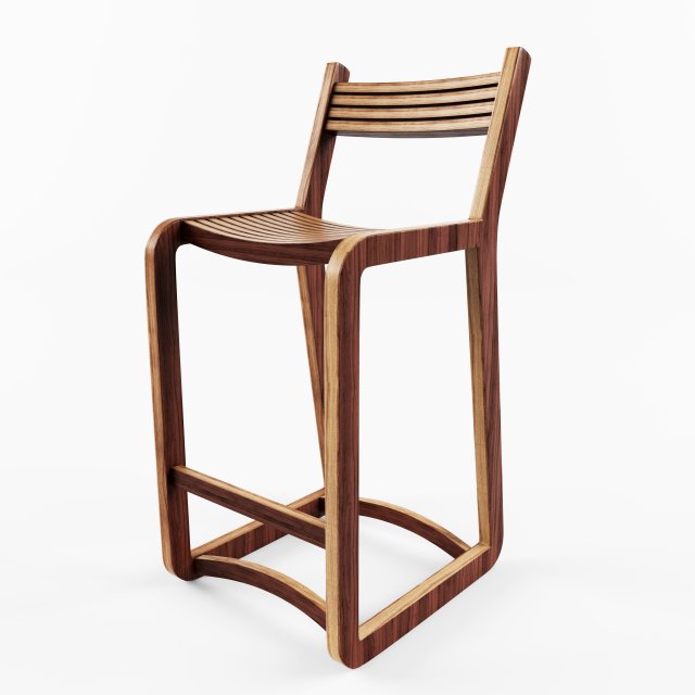 bar chair degerfors vr - ar - low-poly 3d model 3D Model .c4d .max .obj .3ds .fbx .stl .blend 