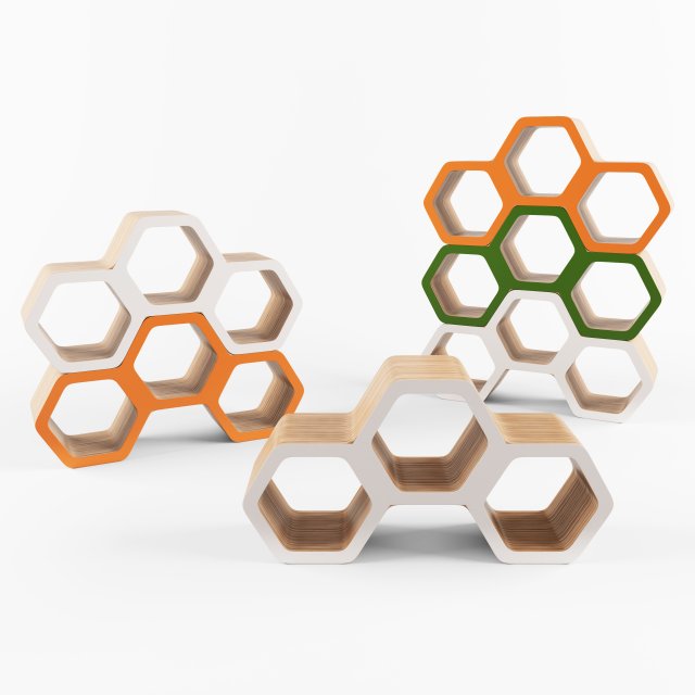 shelf bergs vr - ar - low-poly 3d model Modelo 3D .c4d .max .obj .3ds .fbx .stl .blend 