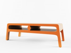 coffee table monsteras vr - ar - low-poly 3d model 3D Model