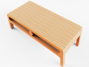 coffee table monsteras vr - ar - low-poly 3d model 3D Model