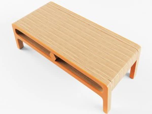 coffee table monsteras vr - ar - low-poly 3d model 3D Model
